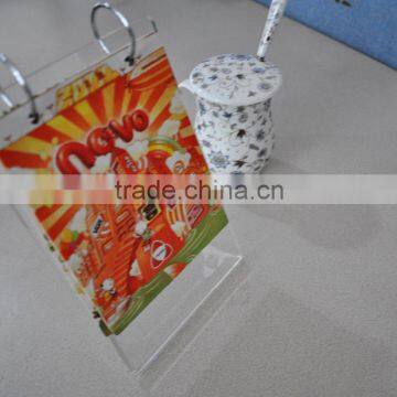 High Quality Clear Acrylic L Shape Calendar Dislay Holder With Photo Frame Wholesale photo-2