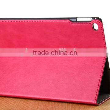 Hot sale tablet leather case for iPad 6,wallet stand case for ipad air 2