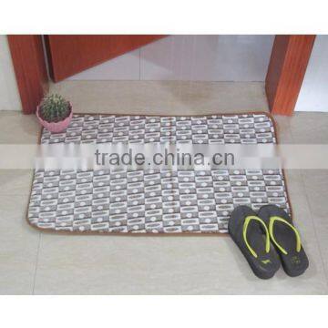 New Style Polyester Leaf Printed Home Decorative Bath Rugs photo-3