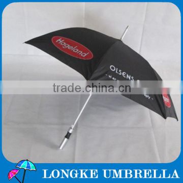 auto open black straight aluminum umbrella