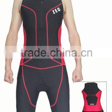 High quality chamoise padded triathlon suit long distance trisuit