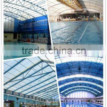 Hot sale plastic pc polycarbonate swimming pool enclosures,polycarbonate sheet for swimming pool,pc roofing sheet