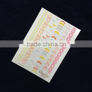 Sexy Body Art Temporary Metallic Mixed Neon Color Tattoo Sticker