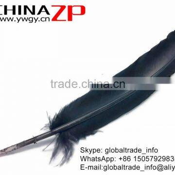 ZPDECOR High Quality Plume Beautiful Decorative Dyed Grey Solid Color Turkey Feathers for Sale photo-3