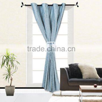 1Pc Cheap New Style Cheap Blue Color Jacquard Grommet Drapes/Cortinas, Telas Para Cortinas, Ojal Para Cortinas
