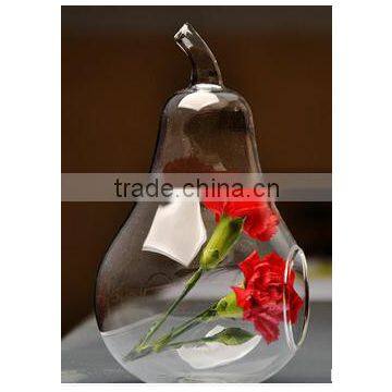 new style pear shaped handing glass vase wholesale