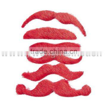 Factory Direct Sale Red Fake Mustache Beard For Carnival