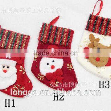 2016 New Christmas Xmas decor promotional gift Cheap Sock in stock