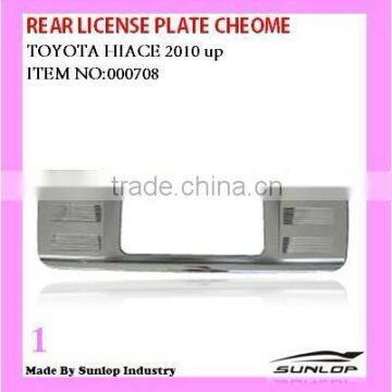 toyota hiace KDH 200 rear license plate cover chrome 2010 up