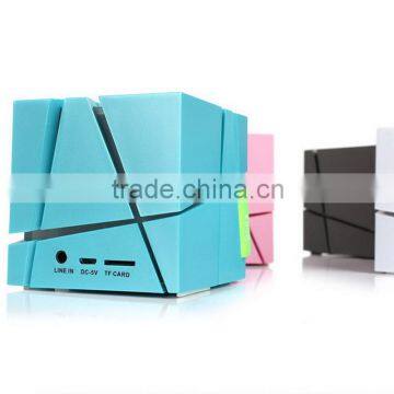 cube bluetooth speaker portable with mixed color