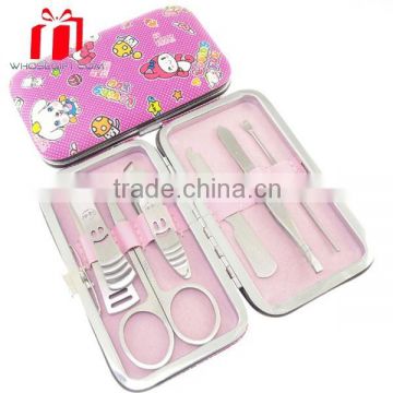 Wholesale Promotional Stainless Steel 6pcs Manicure Set For Girl