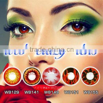 Wholesale Halloween color contact lens /Vampire NARUTO red colored crazy contact lens