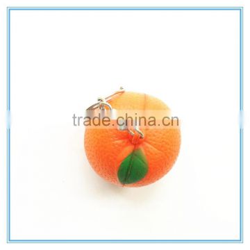 PU soft toy orange stress ball keychain