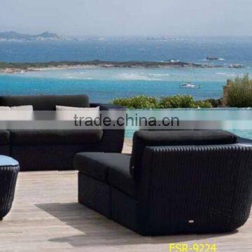 Rattan Furniture Wicker Conservatory Outdoor Garden Corner Sofa Set 5