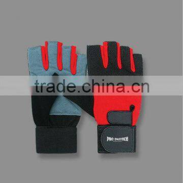 Synthetic Leather Wrist Wrap Gloves