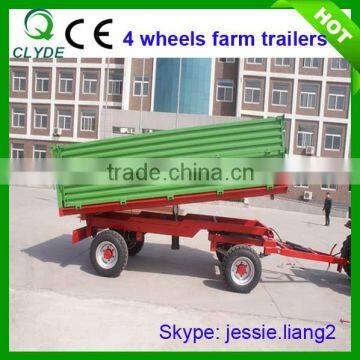 7 T capacity load agriculture trailer four wheels trailer for sale