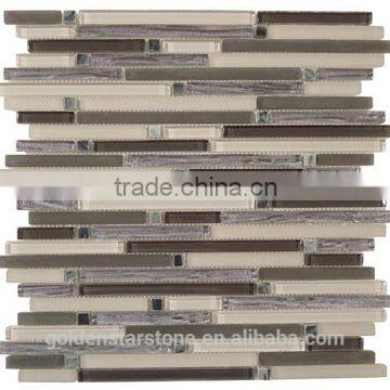 Natural Stone Mosaic and Crystal Glass Mosaic Tile (crystal Glass ) photo-2