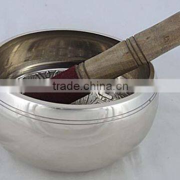 wholesale brass tibetan singing bowls from india / Yoga & Meditation / Silver Bowl Brass