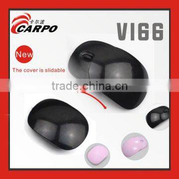 Carpo factory computer accessories of rechargable minnie wireless mouse With sliding cover V-166
