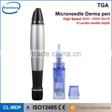 2016 Professional Auto Vibration Electric Skin Rejuventation Derma pen With Needle Cartridges