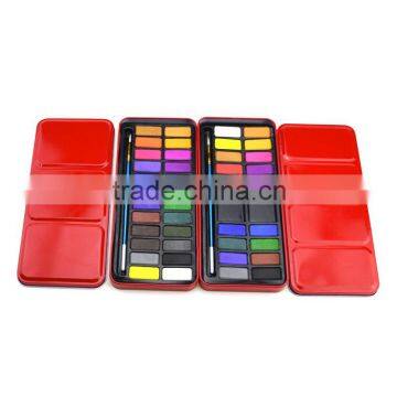 Good Quality Popular Safe for Kids Watercolor Painting 24 Color Watercolor Paint Set