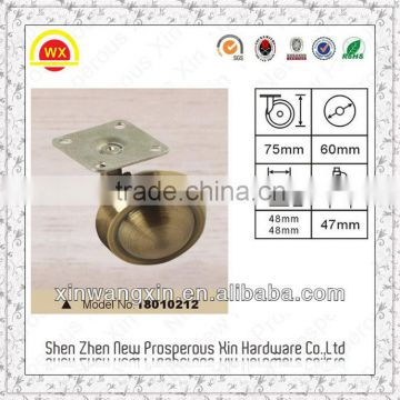 Top quality furniture wheels brass cup caster