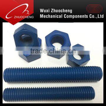 alloy steel teflon ptfe A193 B7 heavy duty thread rod