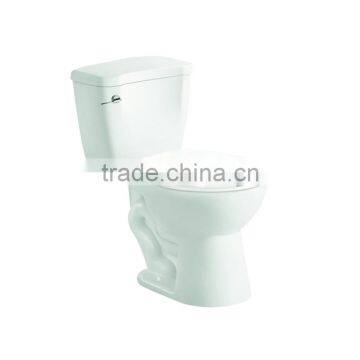 Low price WC single flush siphonic two piece toilet