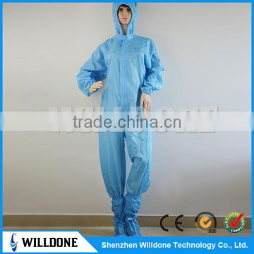 High quality cleanroom uniform esd smock with cap