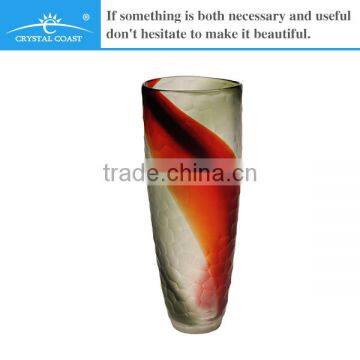 promotion stock simple and elegant large antique mosaic glass flower vase bases for flower arrangements