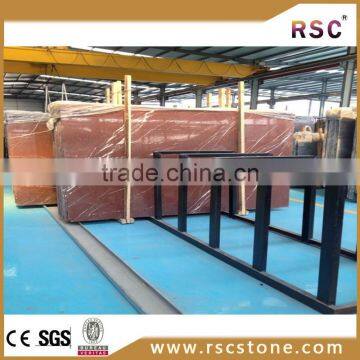 polished coral red marble