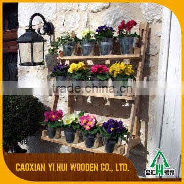 Cheapest Accept Oem Rustic Hinging Wooden Flower Pot Holders Stands