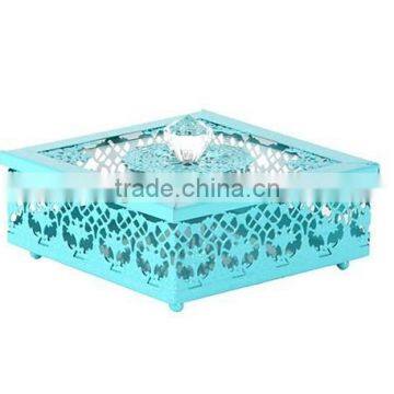 cheap metal lace trinket box for wedding