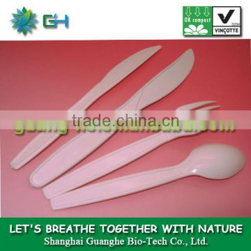 100% Biodegradable PLA FORK - White