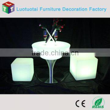 Cordless PE Led Cube/ Batter Operated Plastic 16 Color Change Light up Led Cube Chair photo-4
