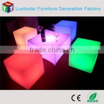Led Furniture Set/wirelessNew Design Led RGBW Dining Table With Chair photo-6