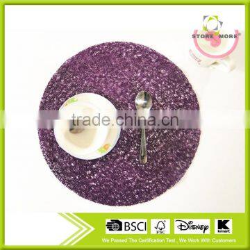 Round PVC Woven, Indoor/Outdoor Placemat, Set of 12, Many Colors photo-4