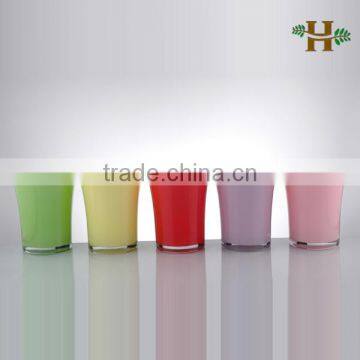 Handmade dutch small glass flower pot, colored simple home use glass vase