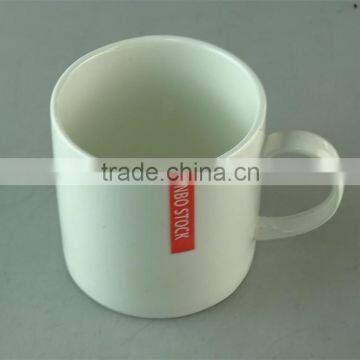 300ml Cheap White Ceramic Coffee Mug in Stock photo-2