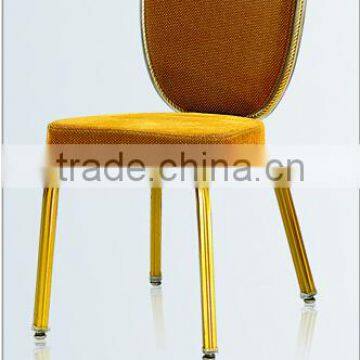 rounded flex back hotel chairs in aluminum for hotels restaurant QL-C001