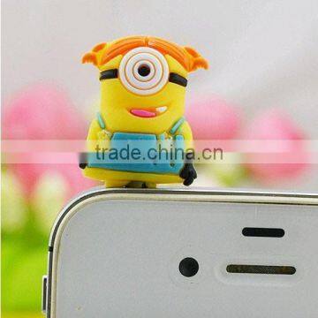 Cute Phone dust plug;Mobile phone dust plug;Anti dust plug charm