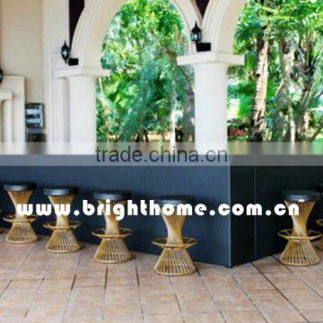 Big Bar Table and Bar Chair BP-915 outdoor PE wicker products