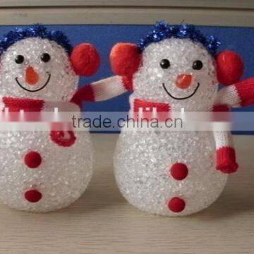 Promotional EVA material Christmas decoration light flashing snowman