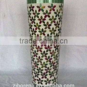 Unique Mosaic Beautiful Glass Vase Hand Made Color photo-2
