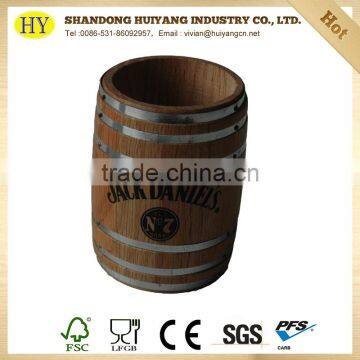 custom distressed small wooden barrel for packing