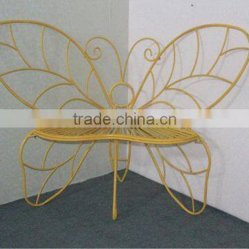 Metal White Butterfly Garden Bench photo-5