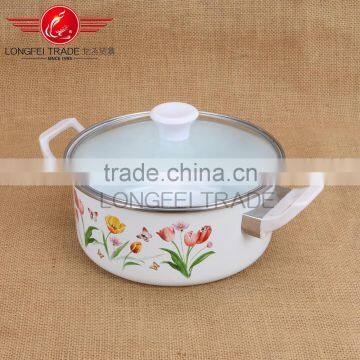Yiwu Cheaper High Quality Enamel Casserole Set With Glass Lids Wholesale photo-3