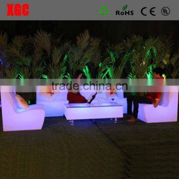 CE certification rechargable led modern furniture/illuminated led sofa