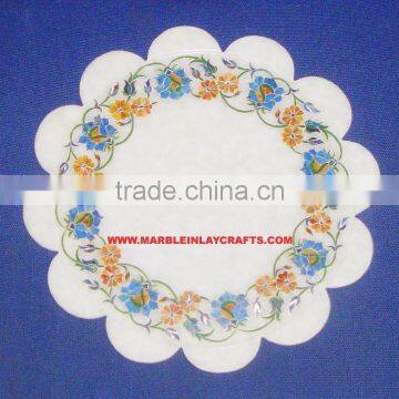 Fashionable Marble Inlay Dinner Plate