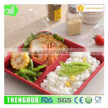 4-compartment Bento Lunch Box,Disposable Safe Plastic Food Container photo-4